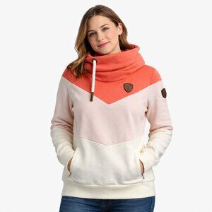 Wanakome Vera Color Block Hoodie Modern Utilitarian Nautical Womens Size Medium